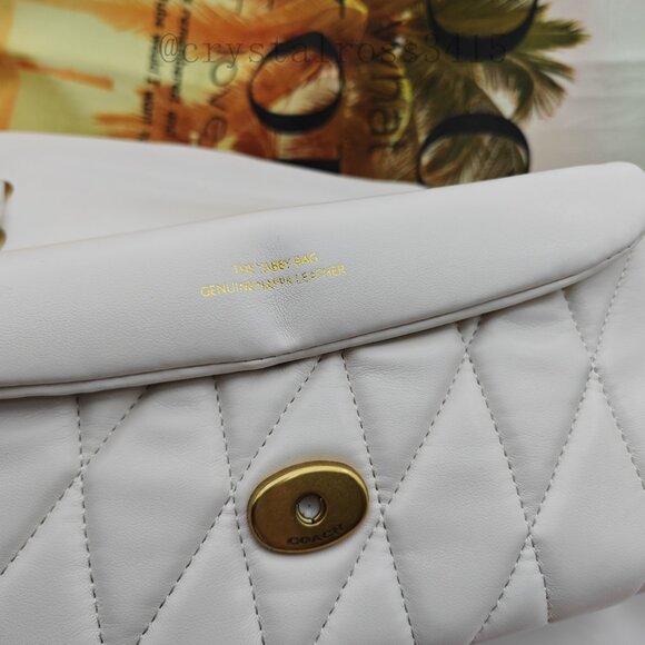 Coach tabby shoulder bag 26 with quilting white - Picture 8 of 13